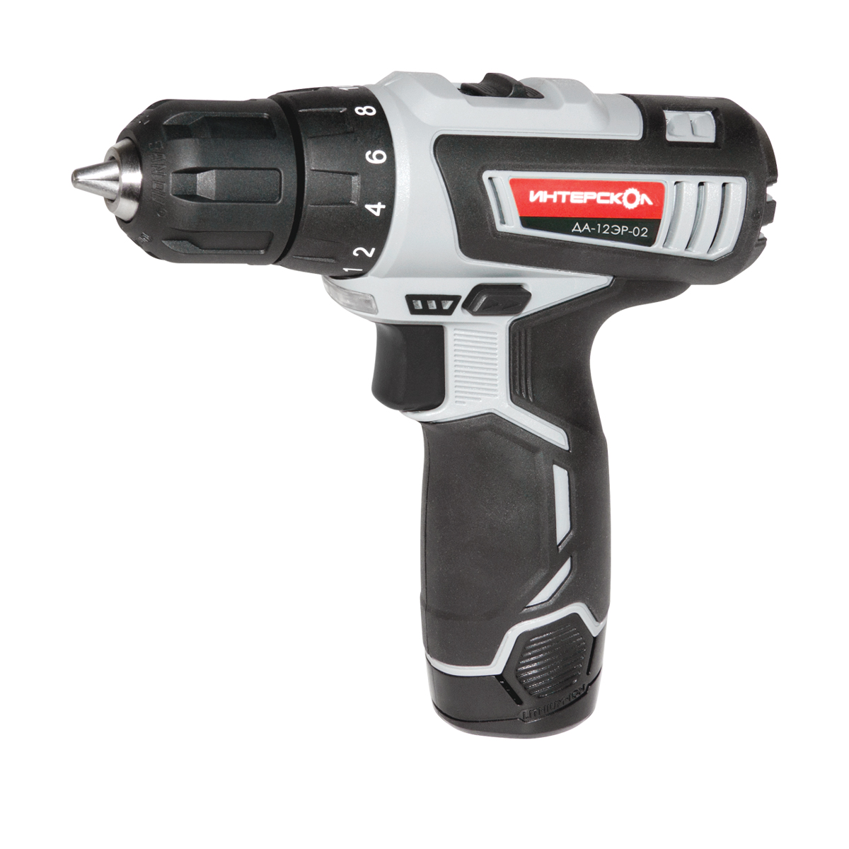 Дрель-шуруповерт аккум. да-12эр-02 (2 аккум.) (1/8) "интерскол" 534.0.2.01