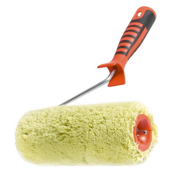 Валик для фасадных работ синтетический с двухкомпонентной ручкой, 180 мм, ворс 18 мм, D 48 мм, D ручки 6 мм, полиакрил Matrix (80654)