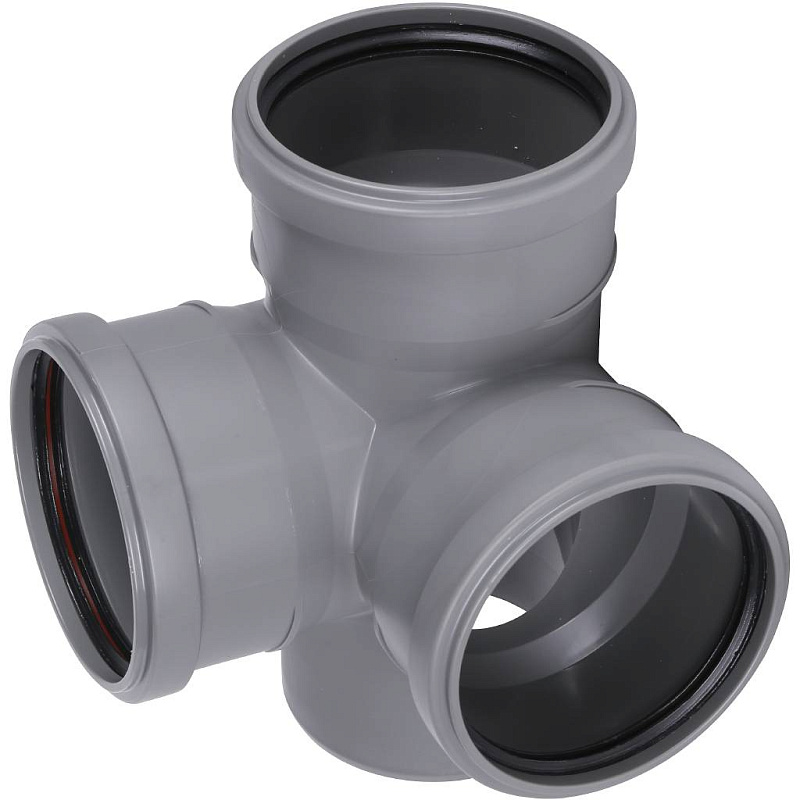 Крестовина 87° двухплоскостная 110 х 110 х 110 мм для вн.канализации SINIKON Стандарт