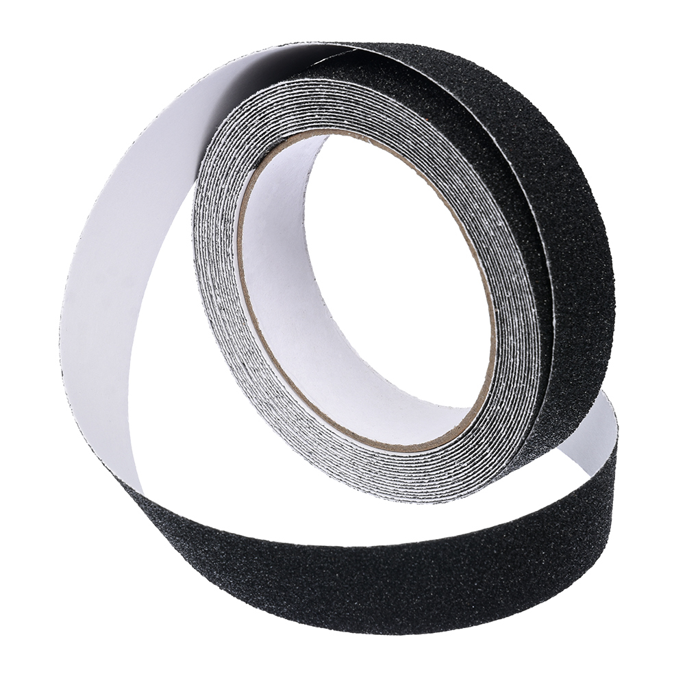 Лента клейкая противоскольз. 25 мм х 5 м черная (1/12) "vortex" 22508