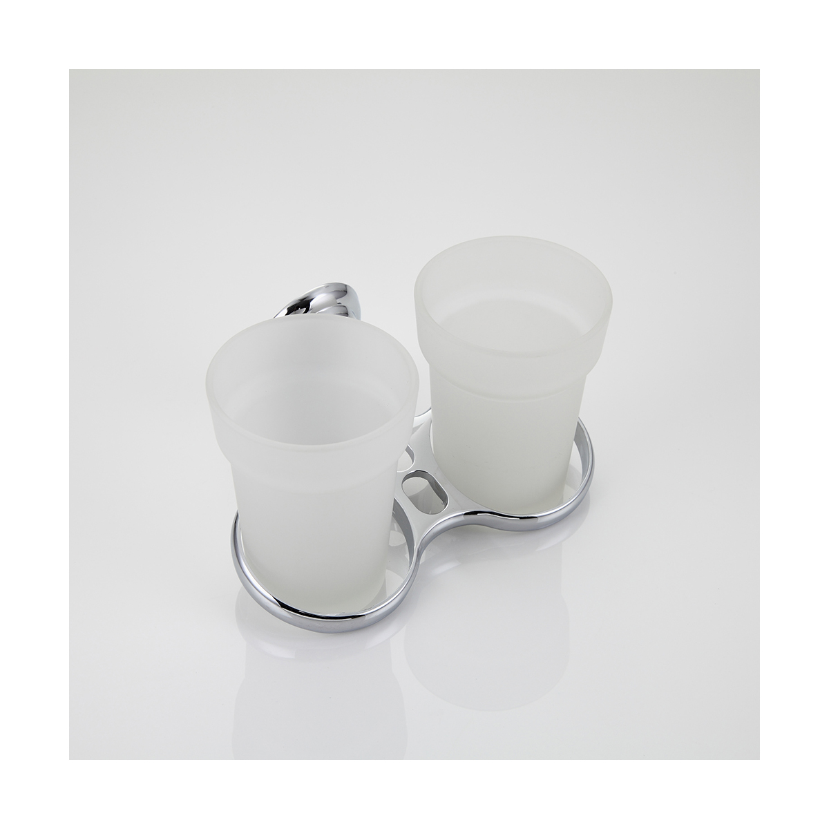 Стаканы для ванной комнаты 2 шт. с держателем f1508, хром (1/20) "frap"