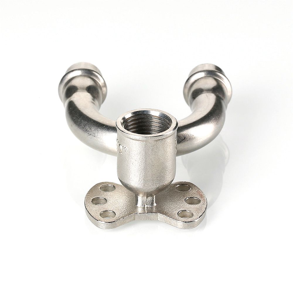 Водорозетка проходная В-пресс 15 x 1/2" нержавеющая сталь VALTEC