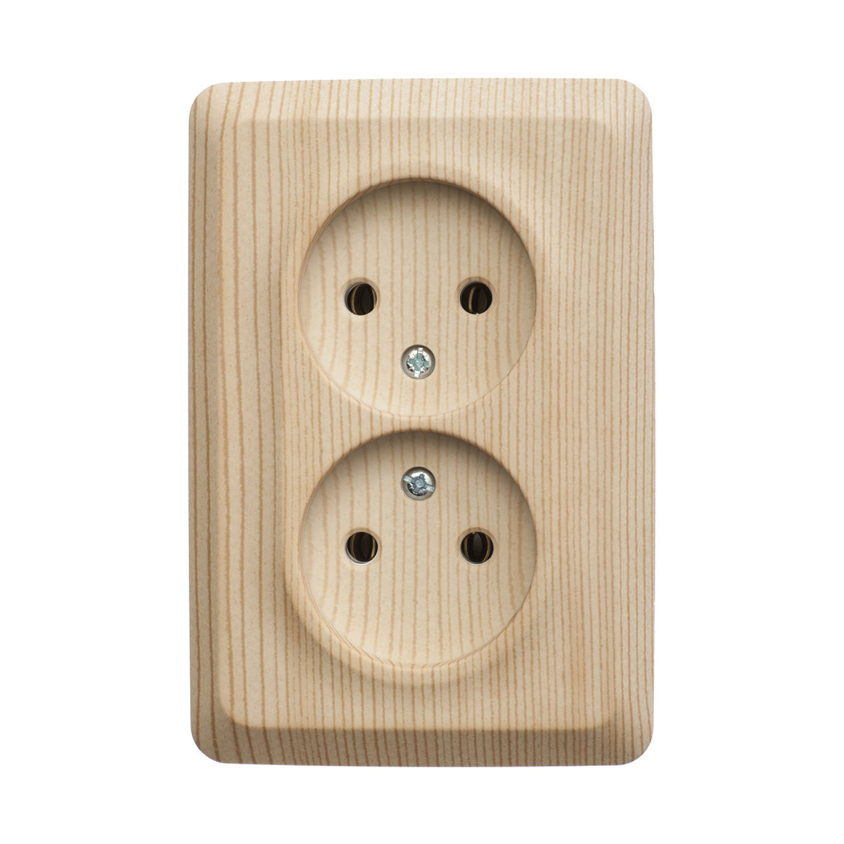 Розетка открыт. уст. "этюд" угловая 2-х местн. 16а, сосна (1/9/72) "schneider"