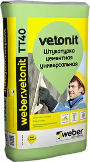 weber.vetonit TT40 / Вебер Ветонит штукатурка влагостойкая