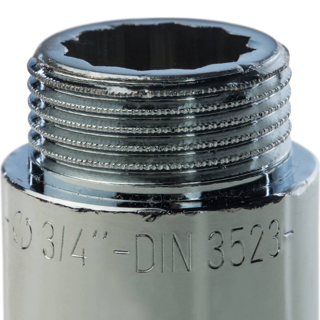 Удлинитель резьбовой ВН 3/4" x 60 мм хром STOUT