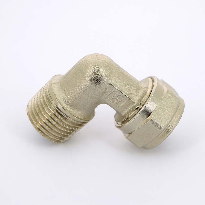 Угол обжимной НР 16 х 1/2" 90° UNI-FITT для м/п труб