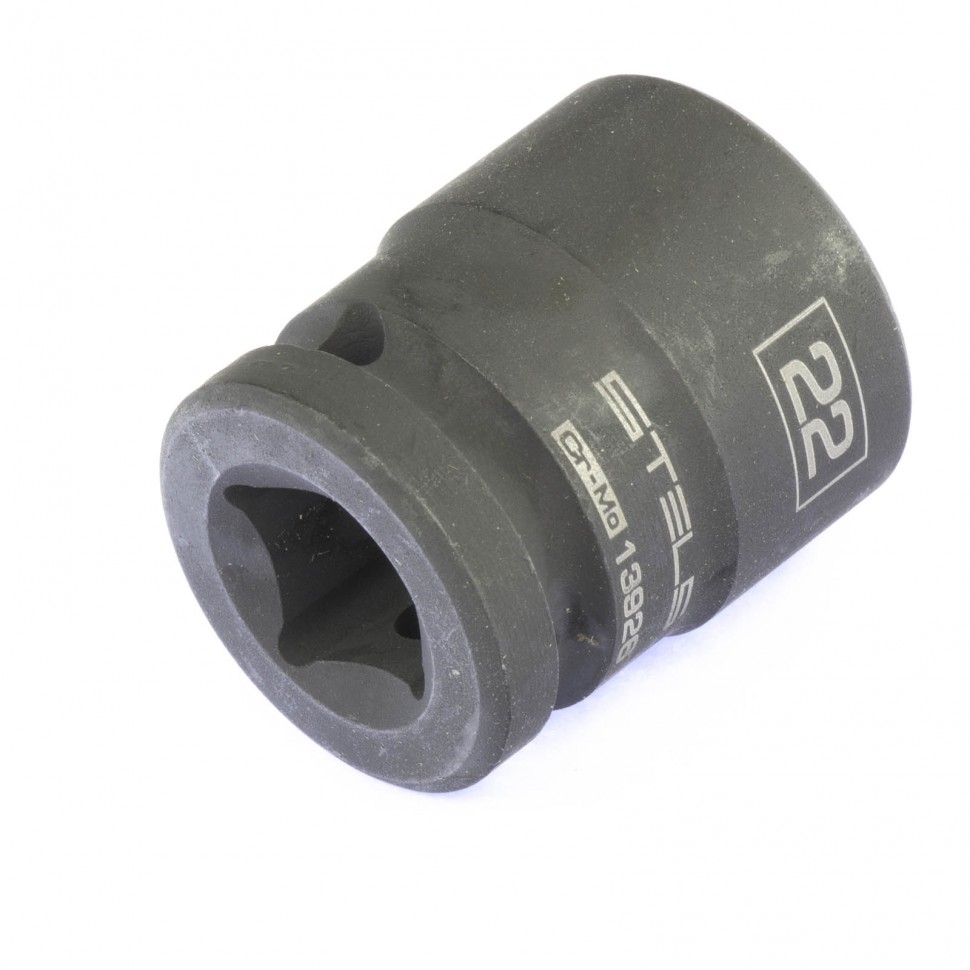 Головка ударная шестигранная, 22 мм, 1/2, CrMo Stels (13926)