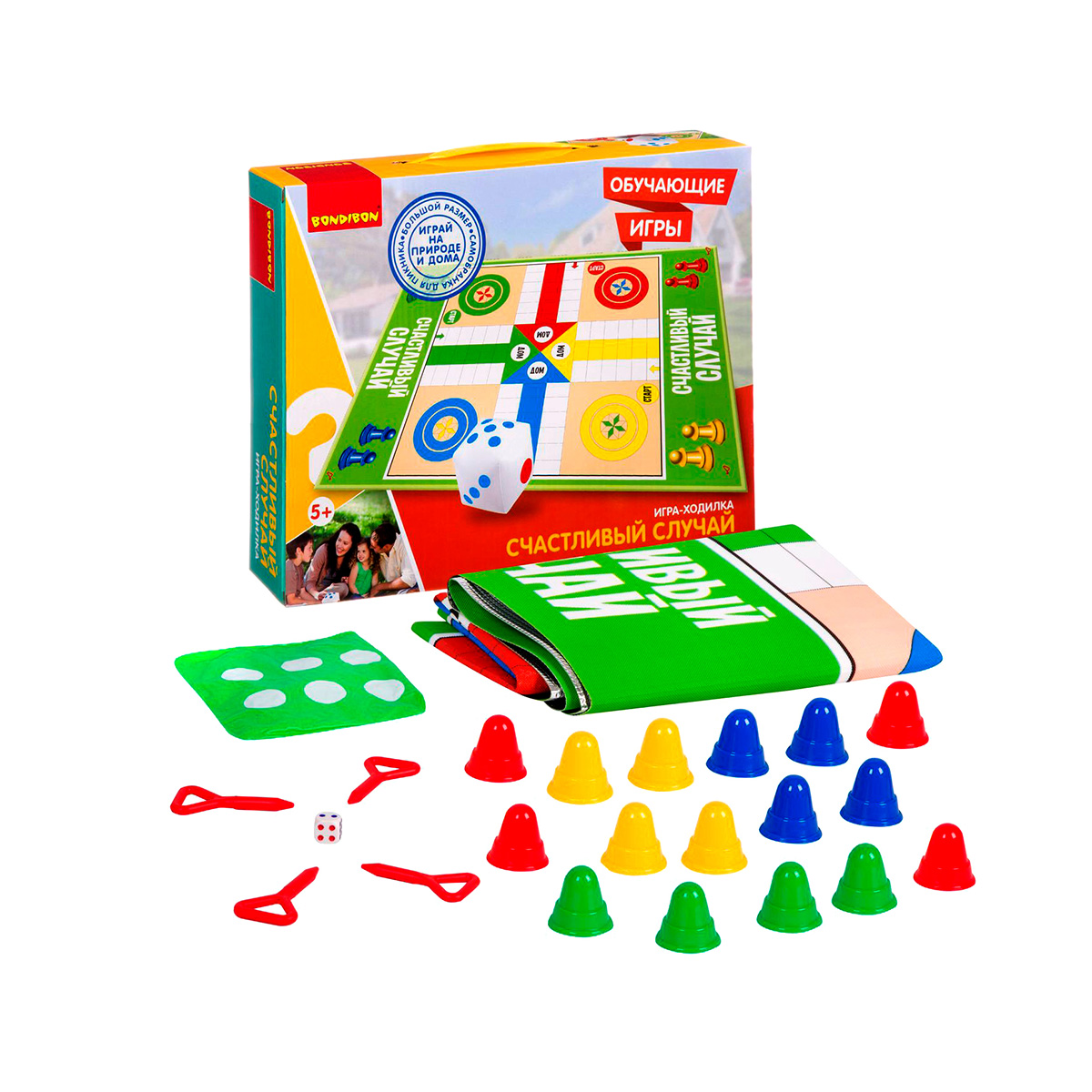 Игра-ходилка обучающая "счастливый случай" "bondibon" вв2607