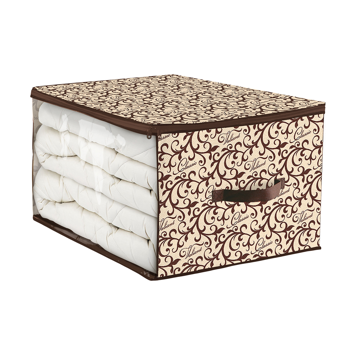 Кофр для хранения "classic" 60*50*35 см с застёжкой-молнией (1/24) "valiant" cl-cb-m