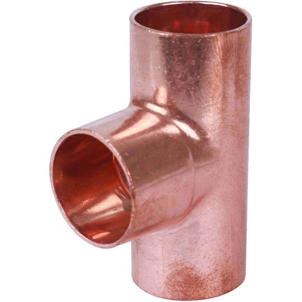 Тройник 22 мм медный равнопроходной под пайку SANHA 1513022