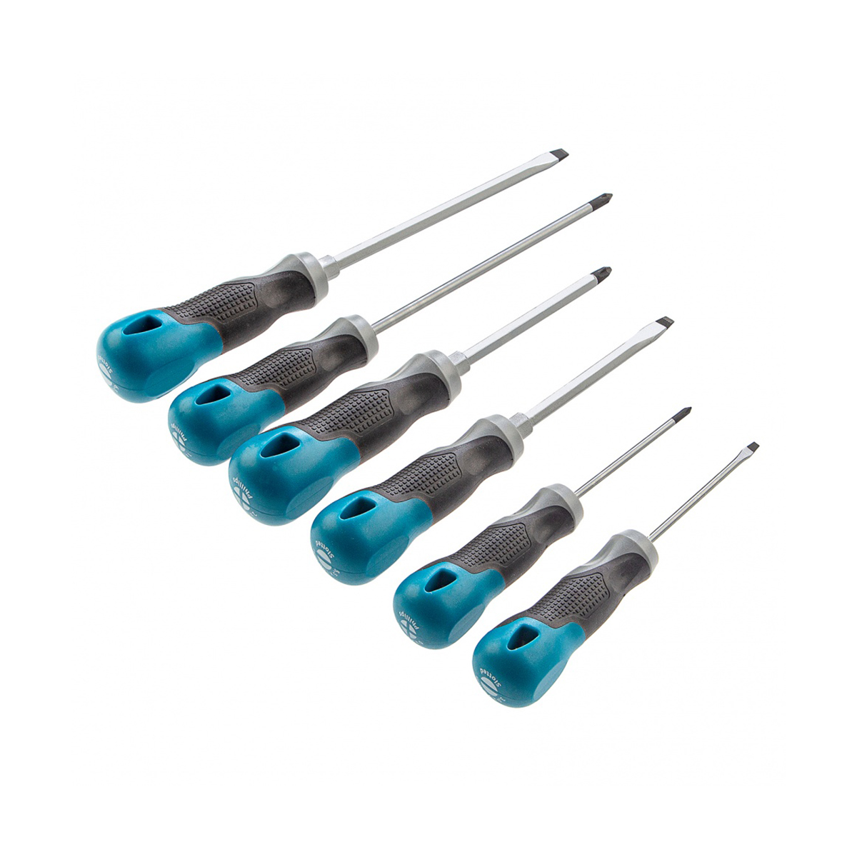 Отвертка 75-100 мм трехкомп. рукоятка (набор 6 шт.) (1/20) "gross"