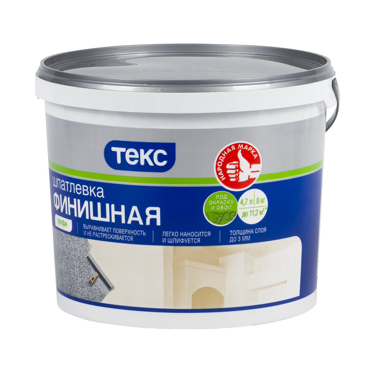 Шпатлевка латексная финишная выравн. "профи"  8 кг (1/72) текс
