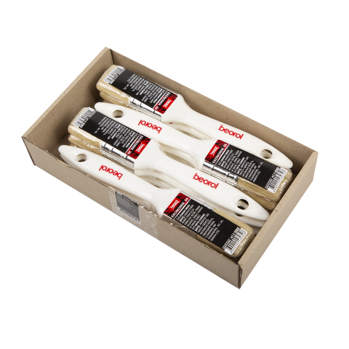 Кисть плоская "economy"  30 х 15 мм (12/804)  "beorol"