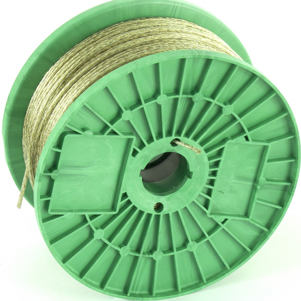 Трос металлополимерный прозрачный ПР-3.0, толщина 3.0 мм, катушка 200 метров Сибртех (47628)