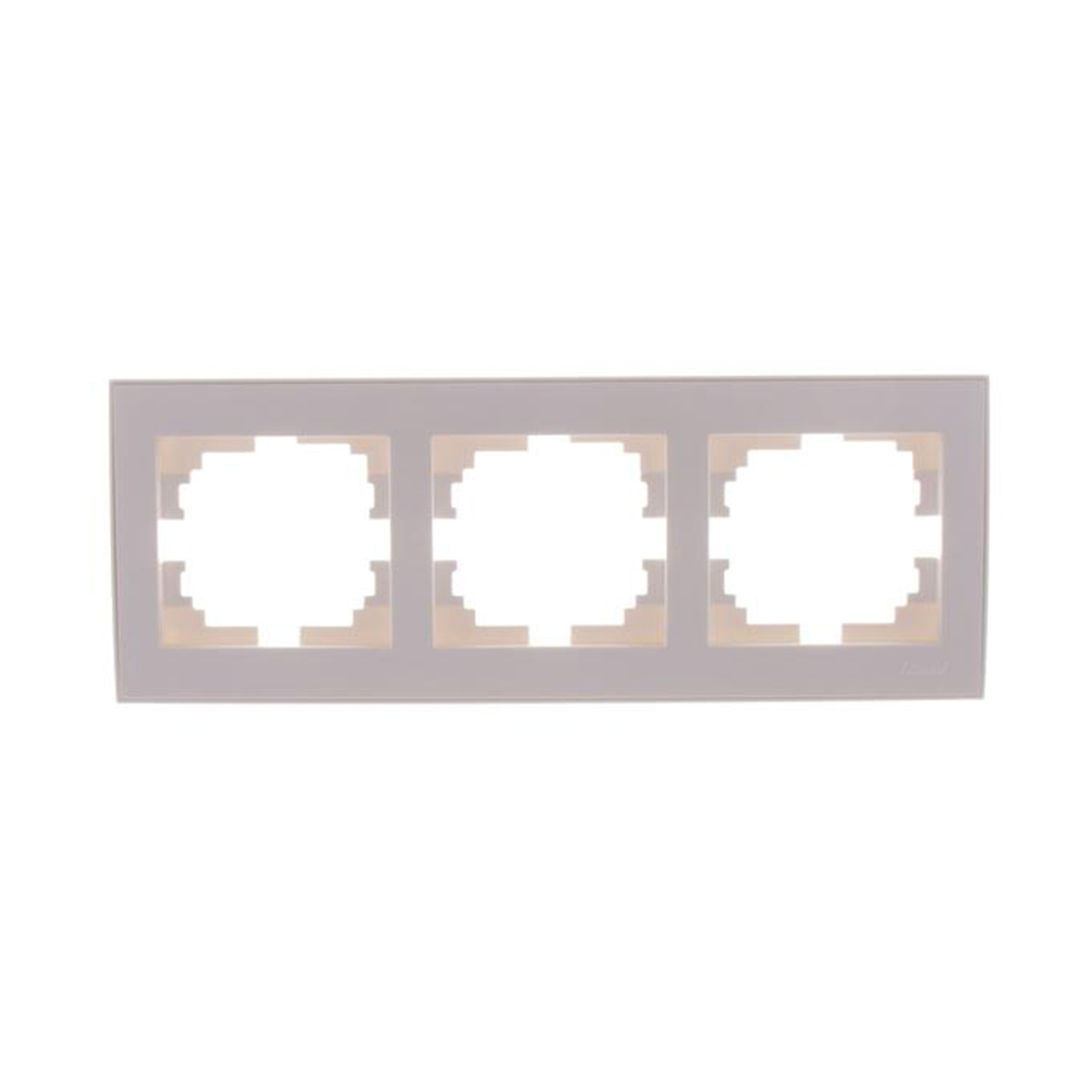 Рамка "rain" 3-х местн. горизонтальная, жемчужно-белый металлик (1/10/120) "lezard" 703-3030-148