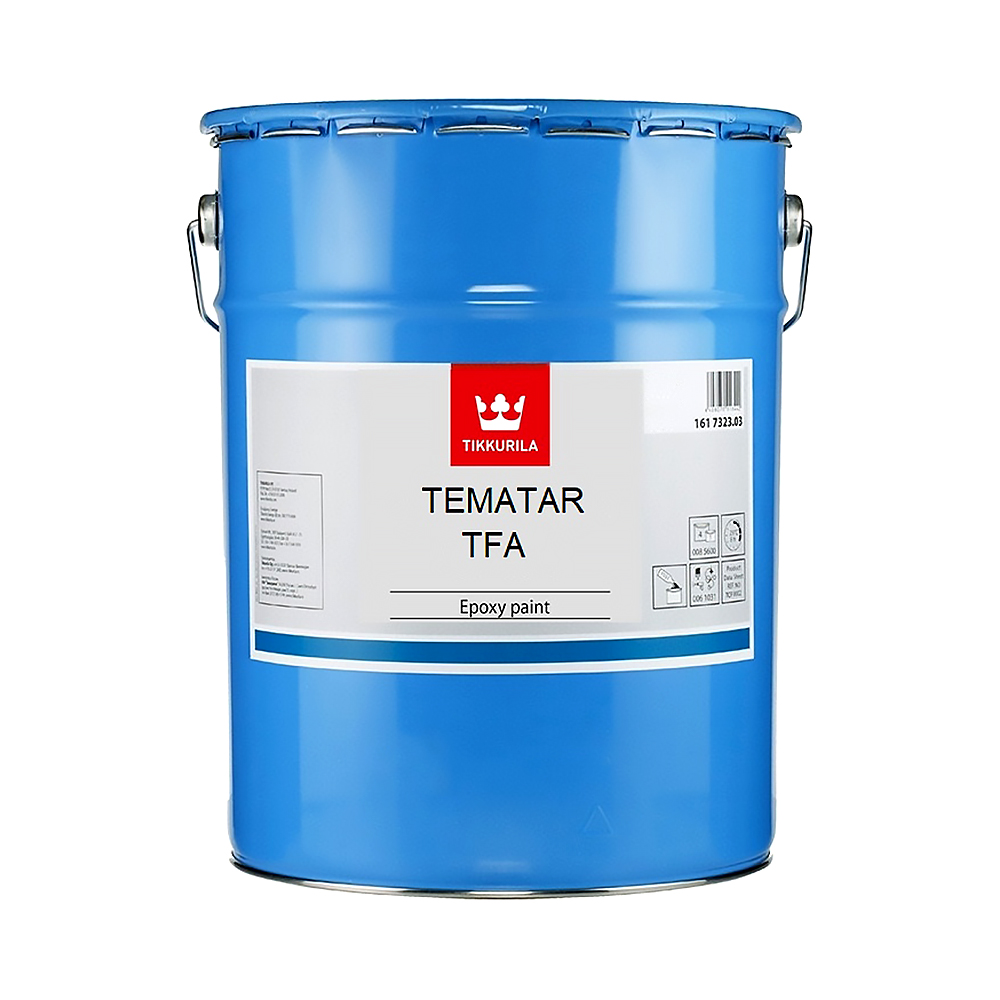 Краска эпоксидная "тематар" тфа черная 16 л (1/22) "тиккурила"