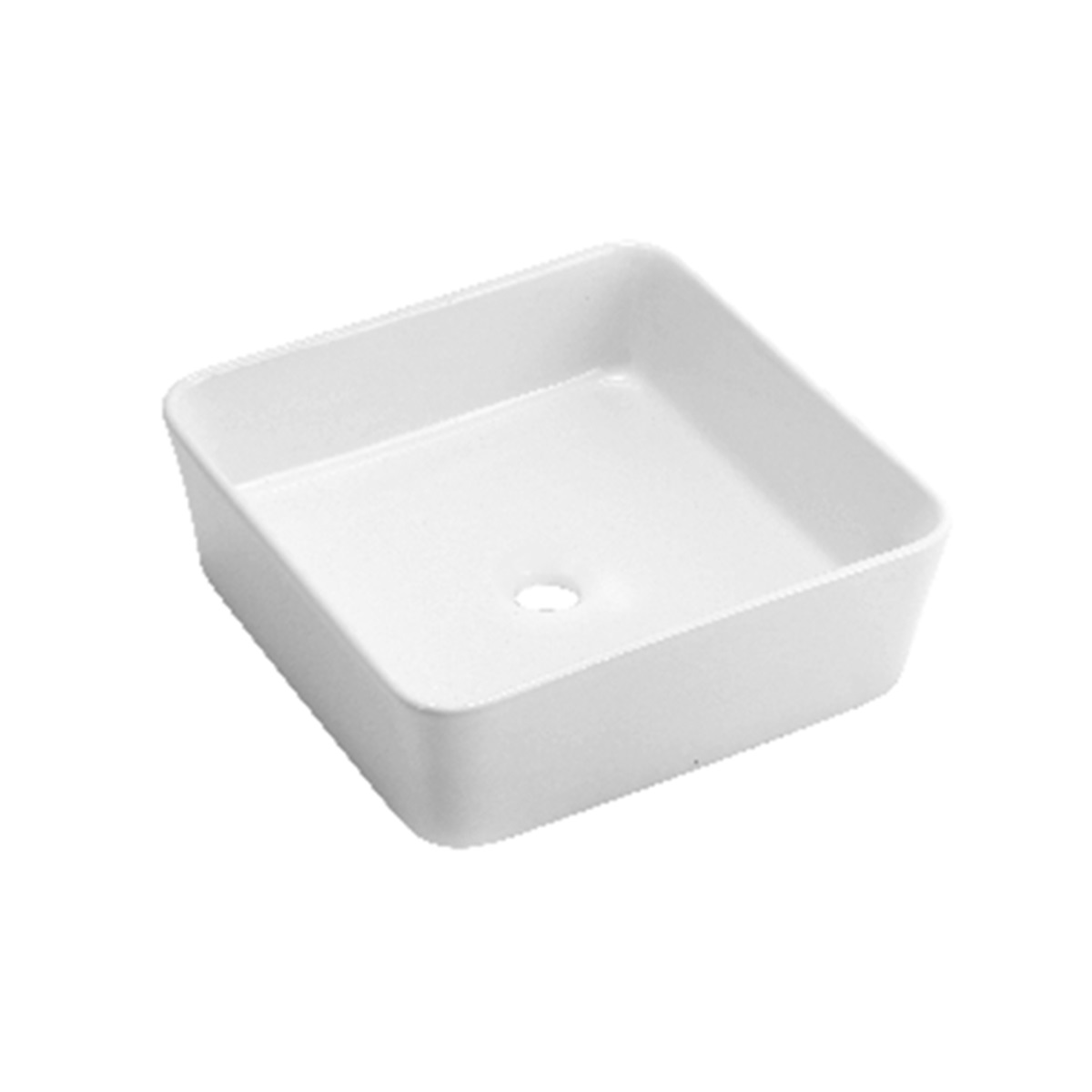 Раковина накладная gt201 керамическая 39*39*13,5 см, белая (1) "gappo"