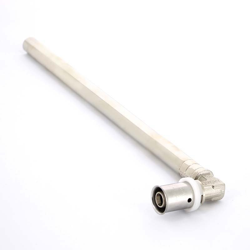 Угольник под пресс 16 x 15 мм с трубкой 300 мм для МП труб UNI-FITT