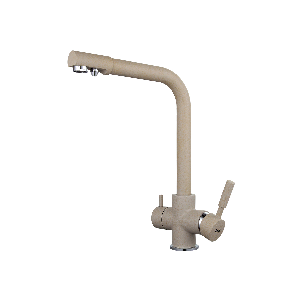 Смеситель для кухни f4352-20 подключ. к фильтру питьев. воды, бежевый (1/10) "frap"