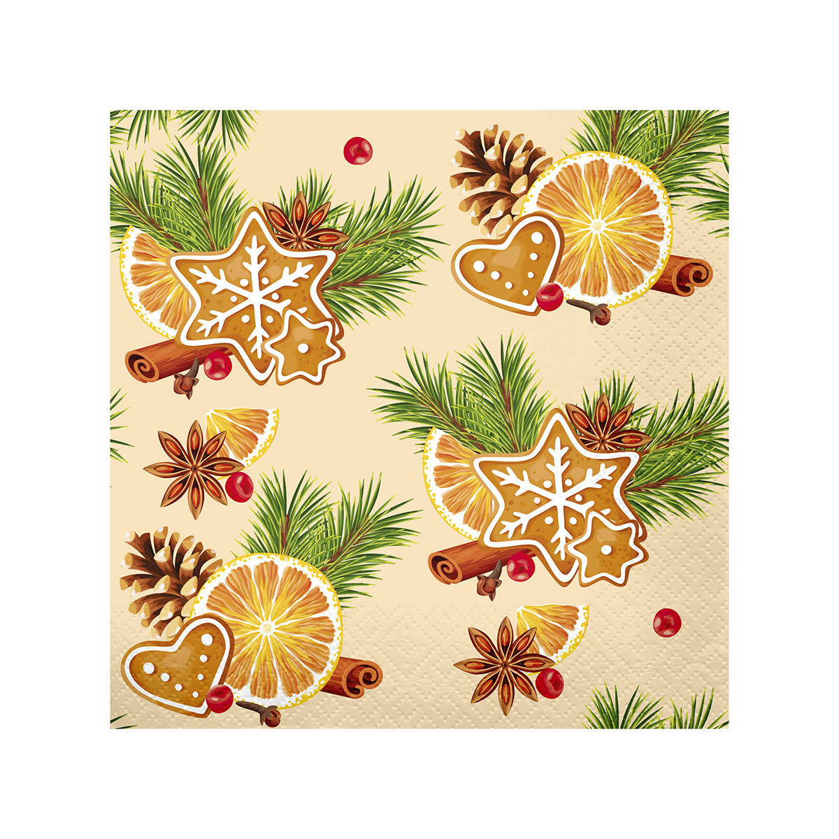 Салфетки бумажн. "prestige" 3-х слойные упак. 20 листов 33*33 см, глинтвейн  (1/12) "pero"