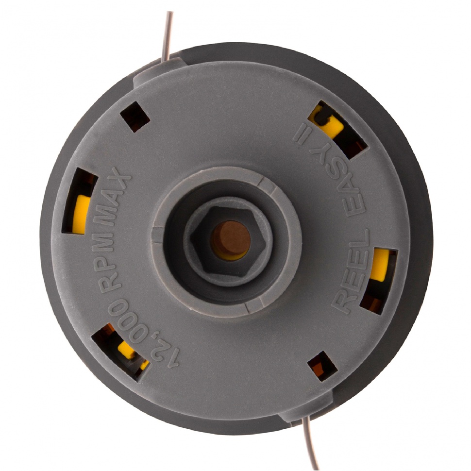 Катушка триммерная полуавтомат, быстрая заправка, шестигранник HEX х 15/6, болт 5/16 левый, М8 левый Denzel (96364)