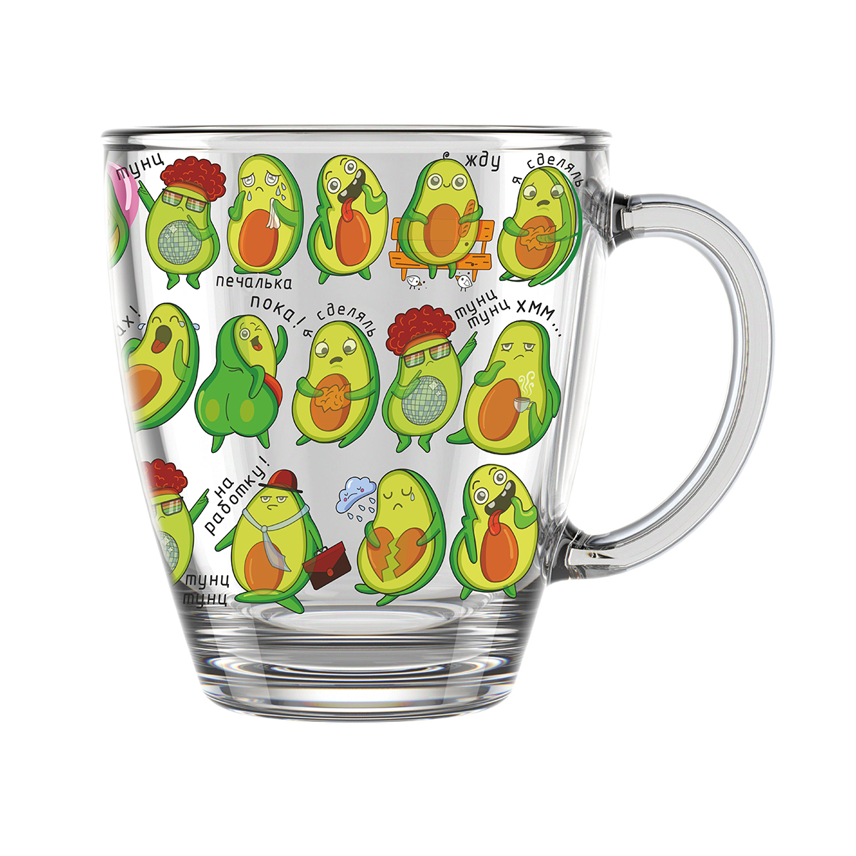 Кружка "мультавокадо" 350 мл (1/16) "декостек"