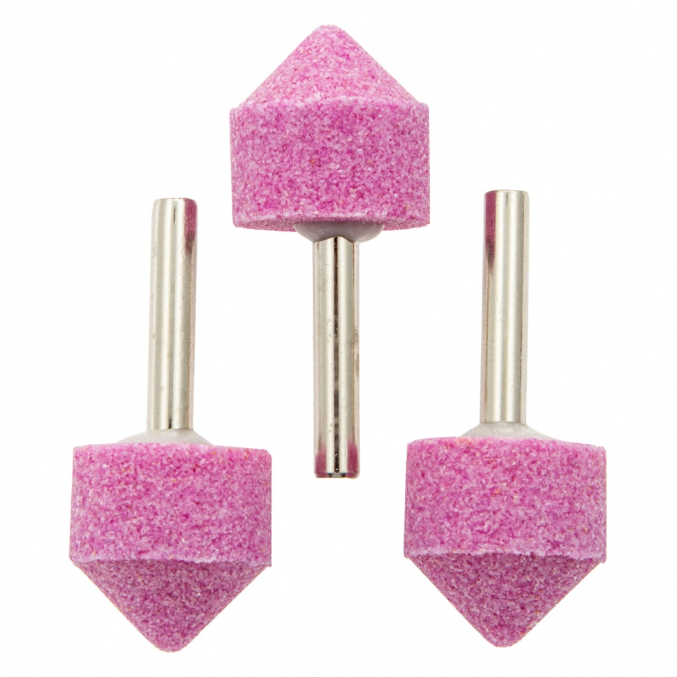 Шарошка абразивная, конус, 25 x 25 x 6 мм, F46, 3 шт Matrix (76004)