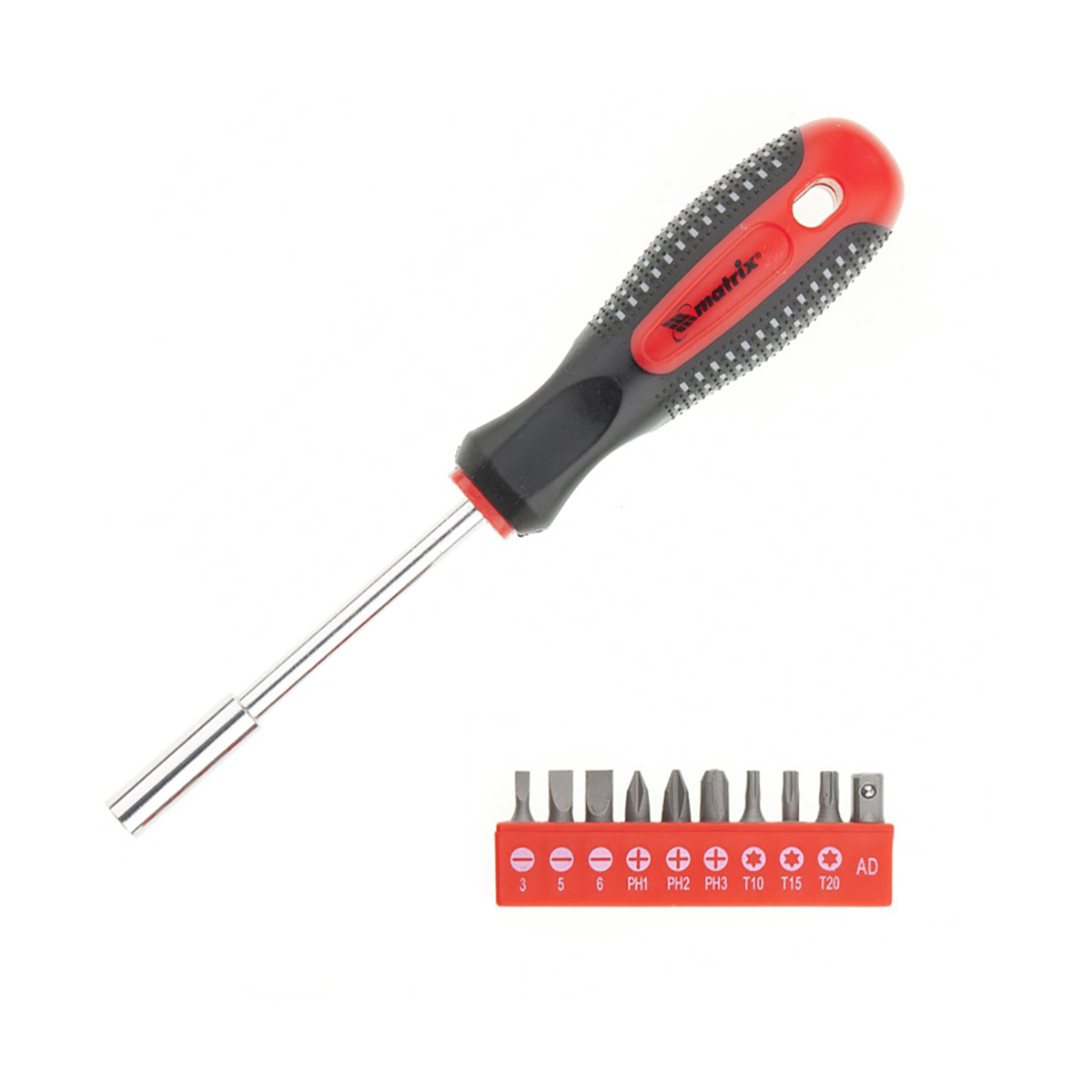 Отвертка fusion + набор 11 бит трехкомп. рукоятка "anti slip" (1/72) "matrix"