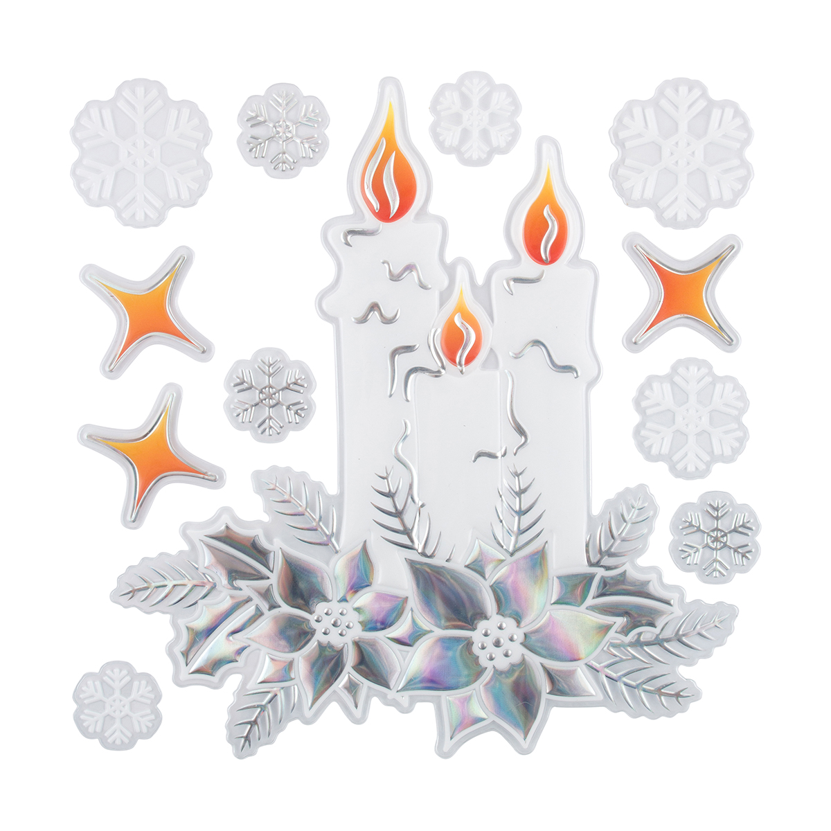 Наклейка новогодняя "рождество" 18*17,5 см (1/24/48) "волшебная страна"