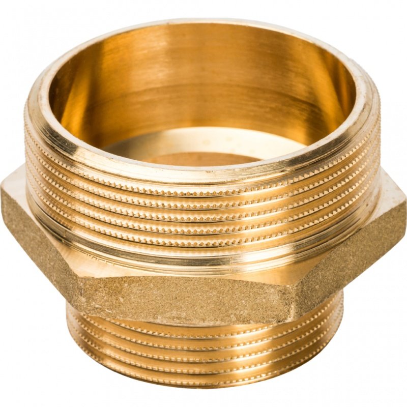 Ниппель переходной резьбовой НР 2"1/2 x 2" латунь STOUT