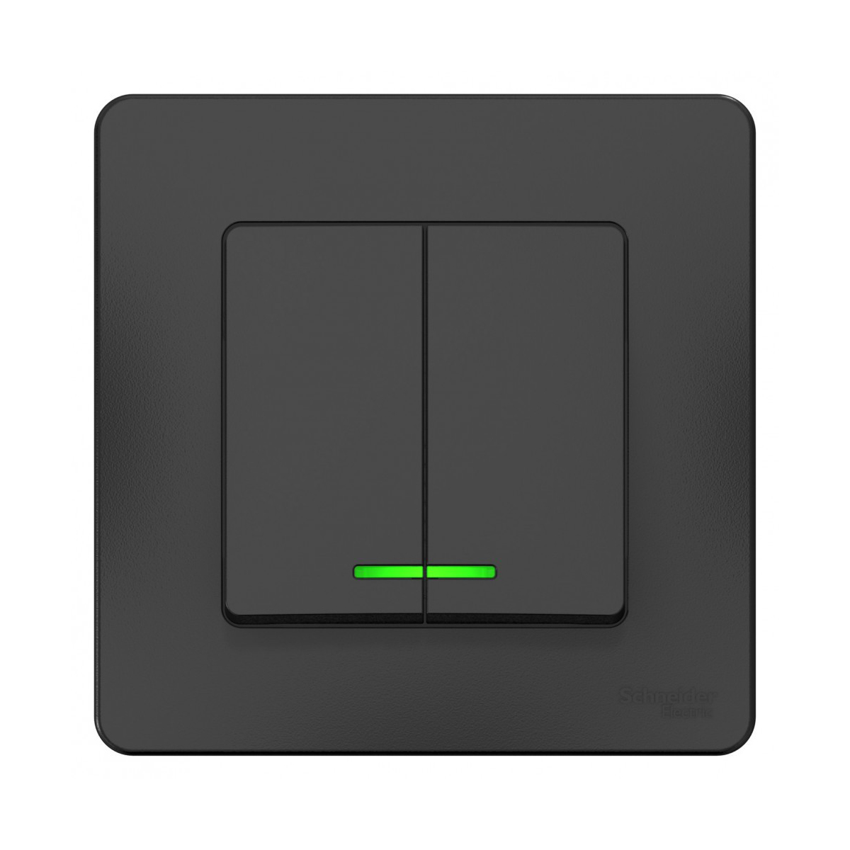 Выключатель "blanca" 2-х кл. с индикатором 10а, антрацит (1/10/20) "schneider"