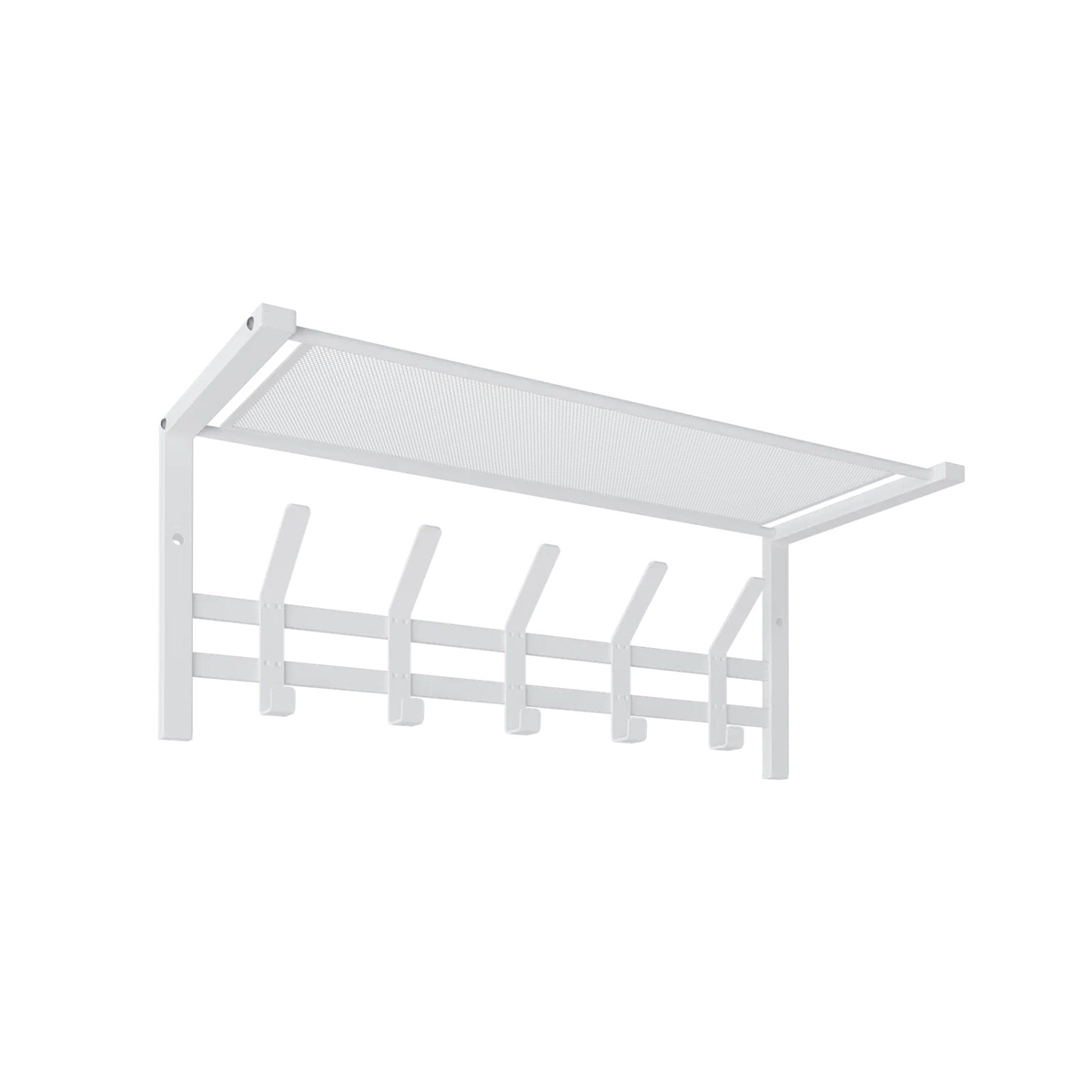 Вешалка настенная с полкой "торонто 21" (5 крючков) 670*270*270 мм белый (1) вспт21 б