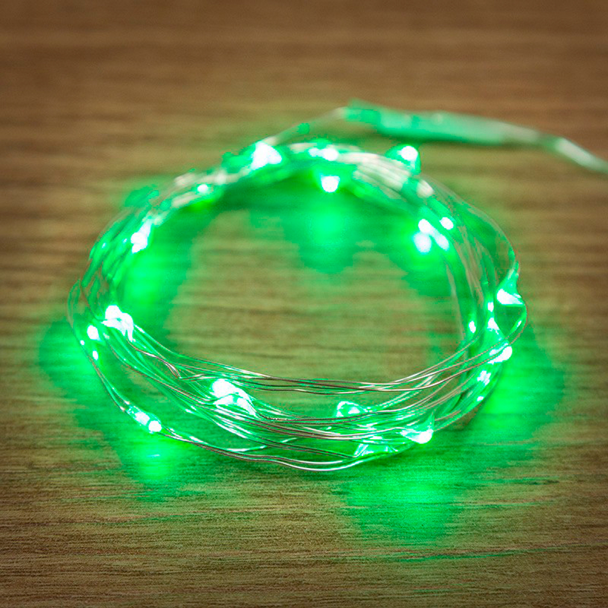 Электрогирлянда "роса" 2 м, 20 зеленых ламп (1/100) "neon-night" 303-008