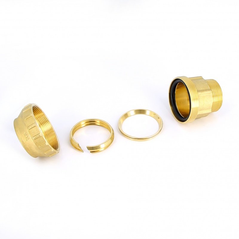 Муфта латунная НР 63 х 2" для ПНД труб TIEMME