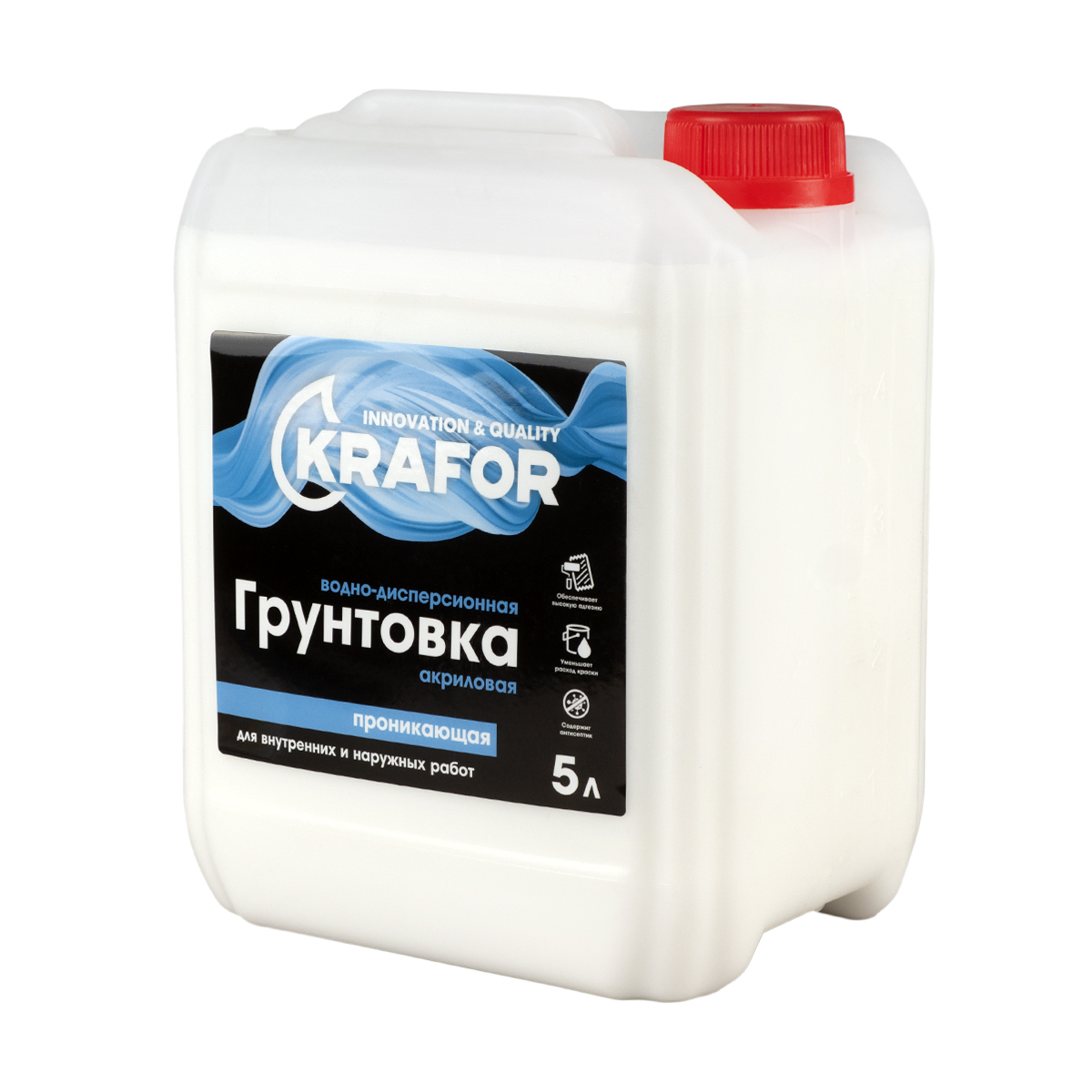 Грунтовка проник. универс.  5 л (1) "krafor" (синяя этик.)