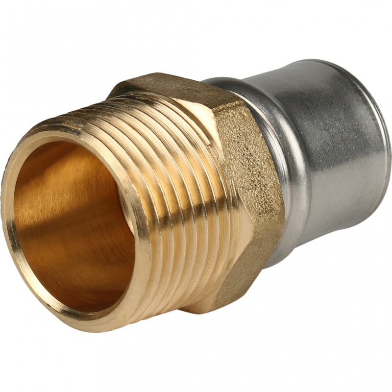 Муфта переходная под пресс 26 x 1" (НР) STOUT для МП труб