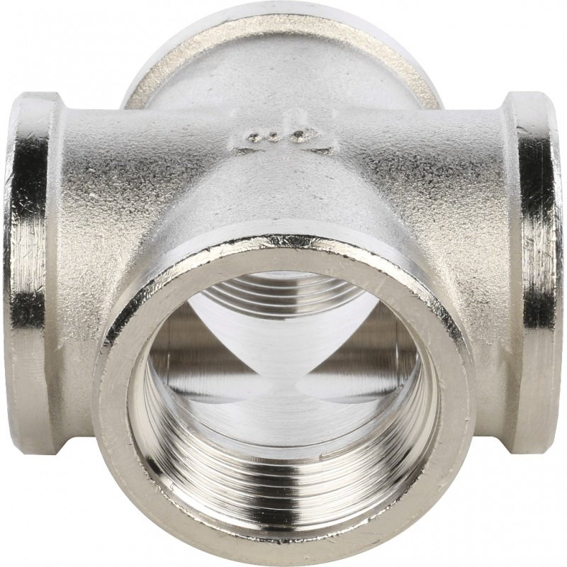 Крестовина резьбовая ВР 1" никель STOUT