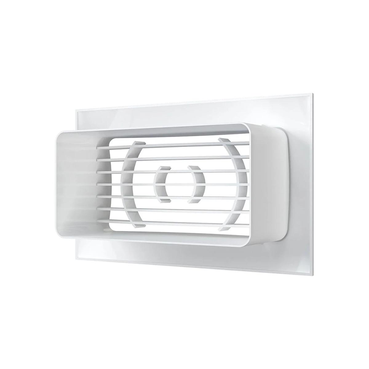 Решетка вентиляц. приточно-вытяжная 140 х 85 мм с фланцем abc-пластик (1/24) "эра" 511рсф