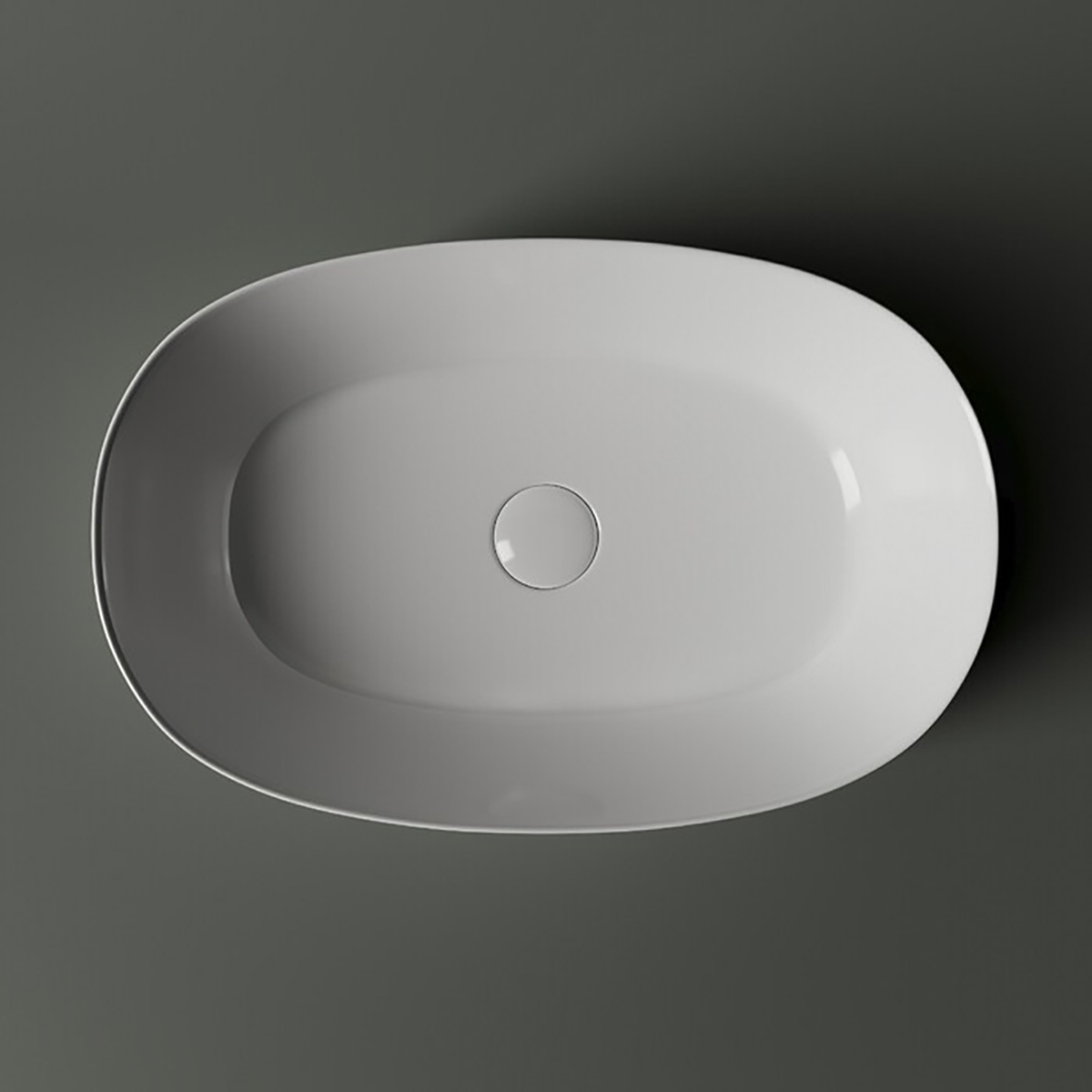 Раковина накладная "element" 540*350*145 мм овальная, белая "ceramica nova" cn5023