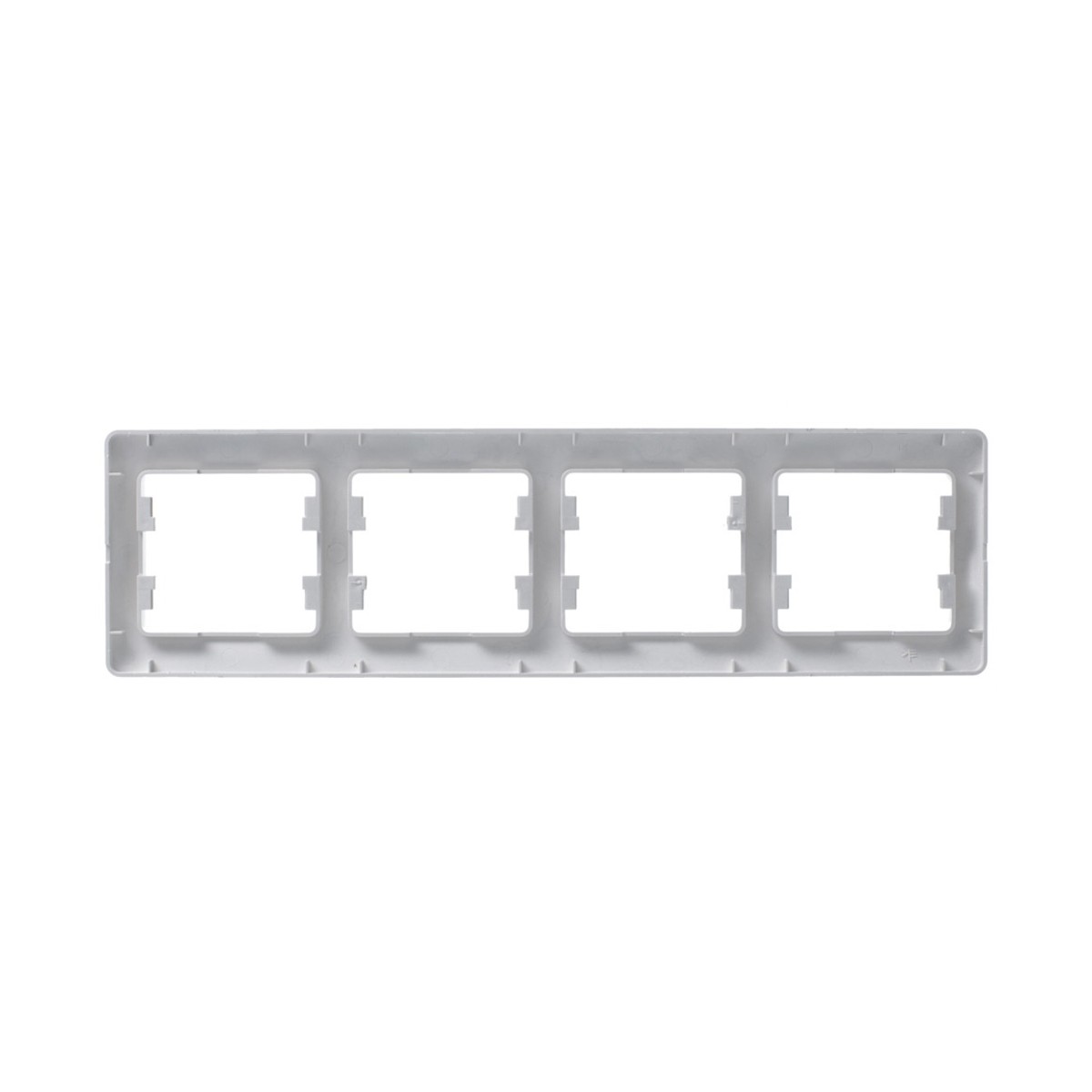 Рамка "glossa" 4-х местн. горизонтальная, алюминий (1/5/20) "schneider"
