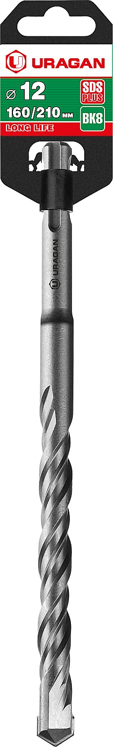 URAGAN 12 х 210 мм, SDS-plus бур (29311-210-12)
