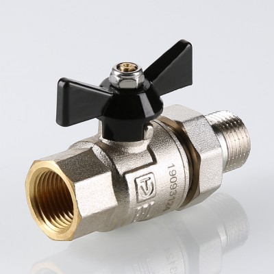 Кран шаровой усиленный с полусгоном VALTEC PERFECT 1/2'' ВН бабочка VALTEC