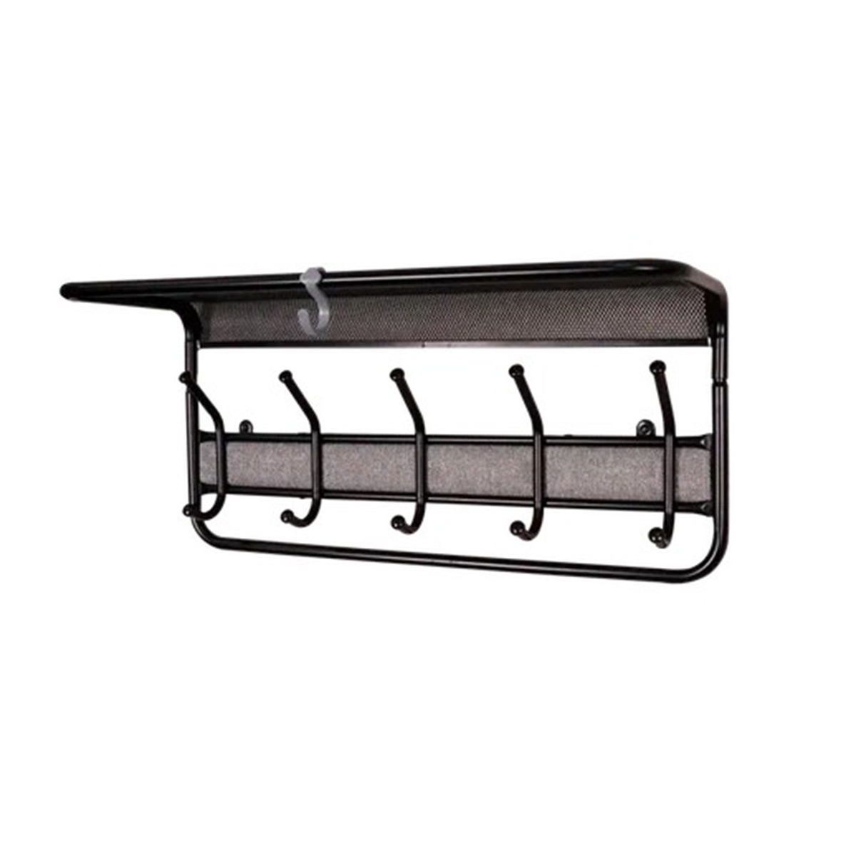 Вешалка настенная с полкой "гранада 21" (5 крючков) 600*220*260 мм черный (1) вспг21 ч