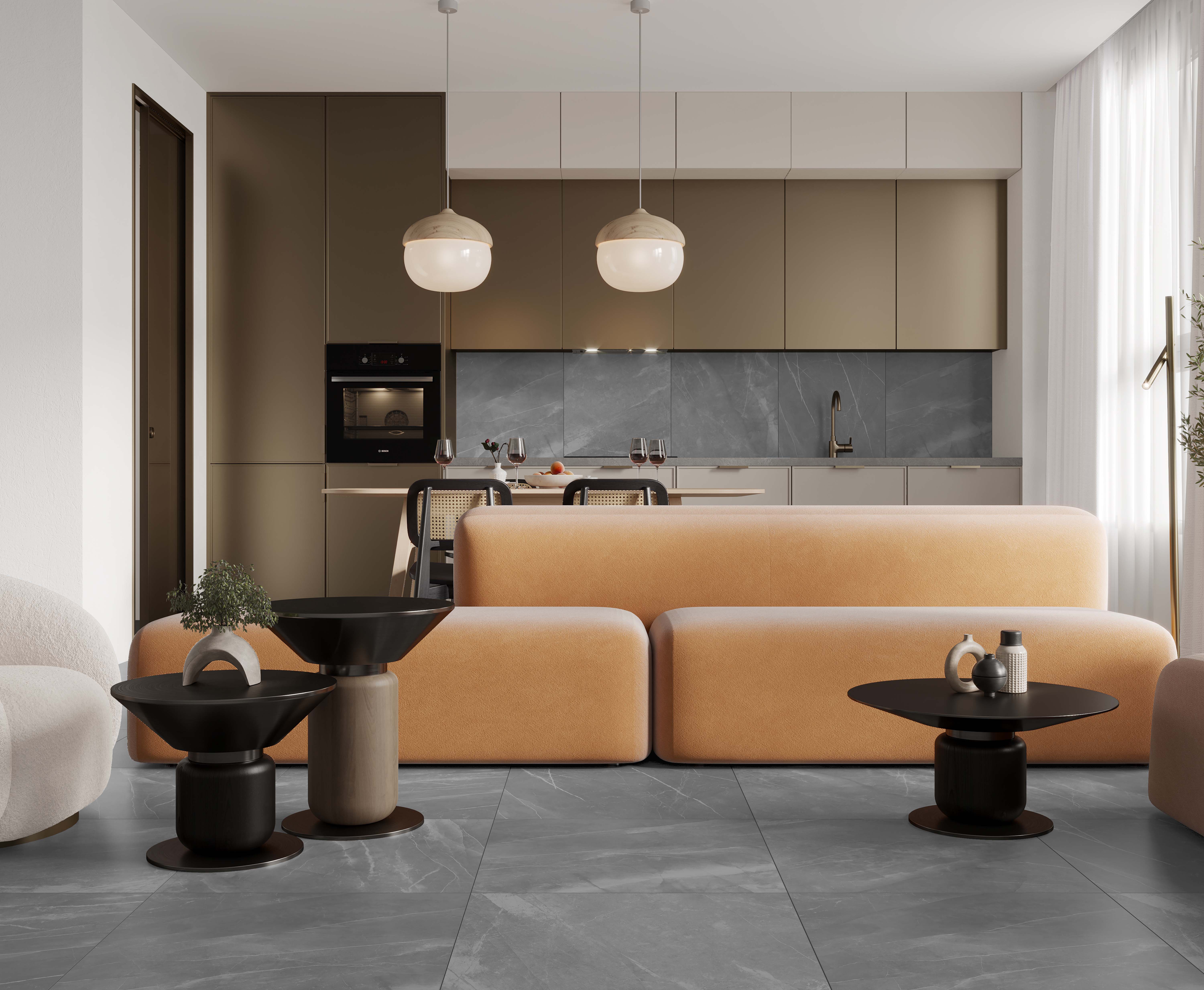 Pulpis grey керамогранит серый матовый 60x60