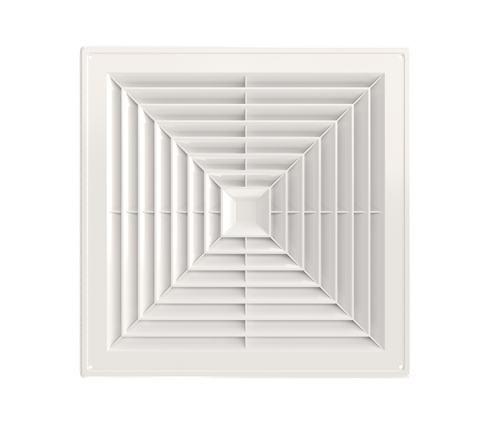 Решетка вентиляционная диффузорная АЛЬФА 600x600 мм