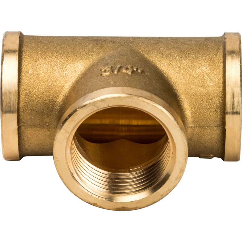 Тройник резьбовой ВР 3/4" латунь STOUT