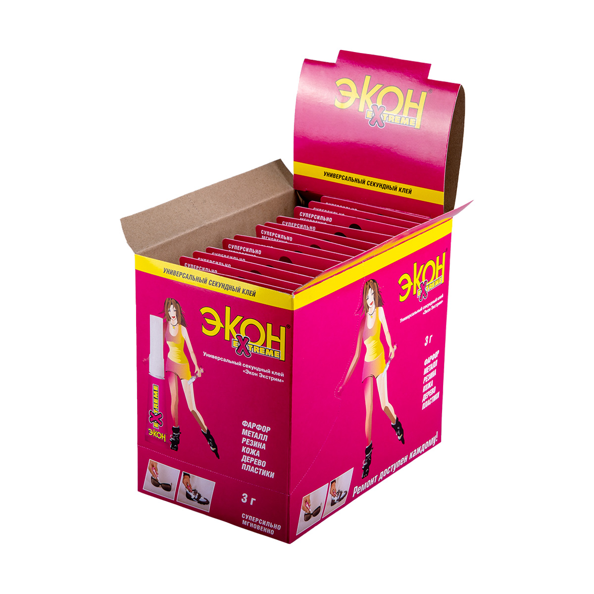Клей  экон экстрим 3 г ед.блистер в шоу-боксе (12/144)  хенкель