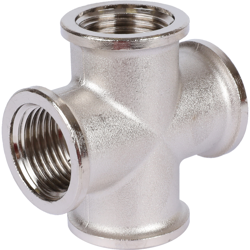 Крестовина 1/2" ВР никель TIEMME