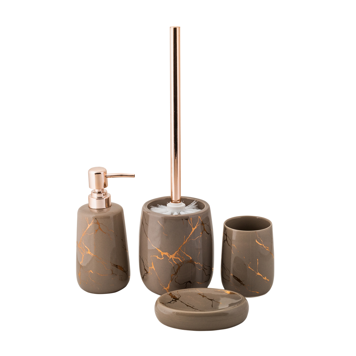 Дозатор для жидкого мыла "borgo" керамика (бежевый) (1/12) "swensa" swtc-6100bg-a