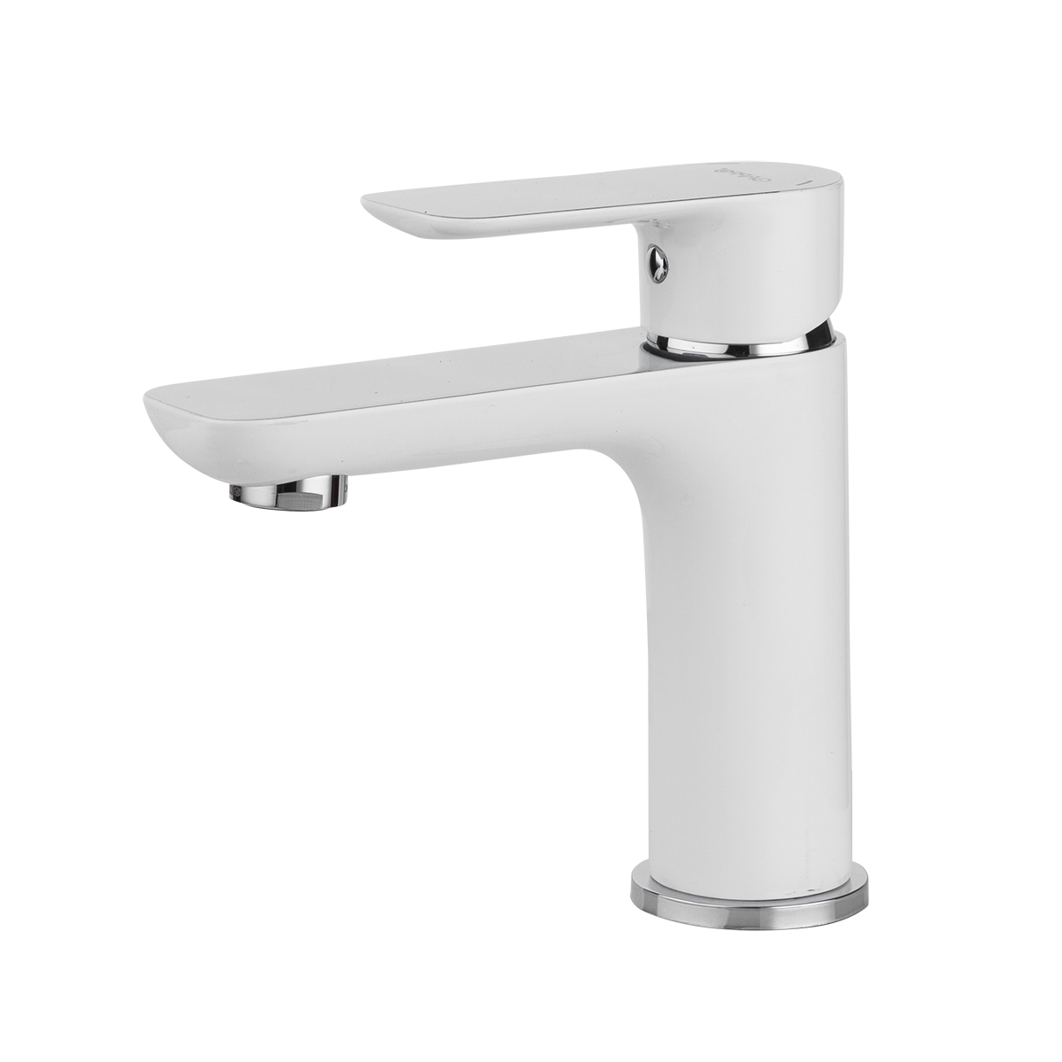 Смеситель для умывальника g1048 монолитный, белый/хром (1/8) "gappo"